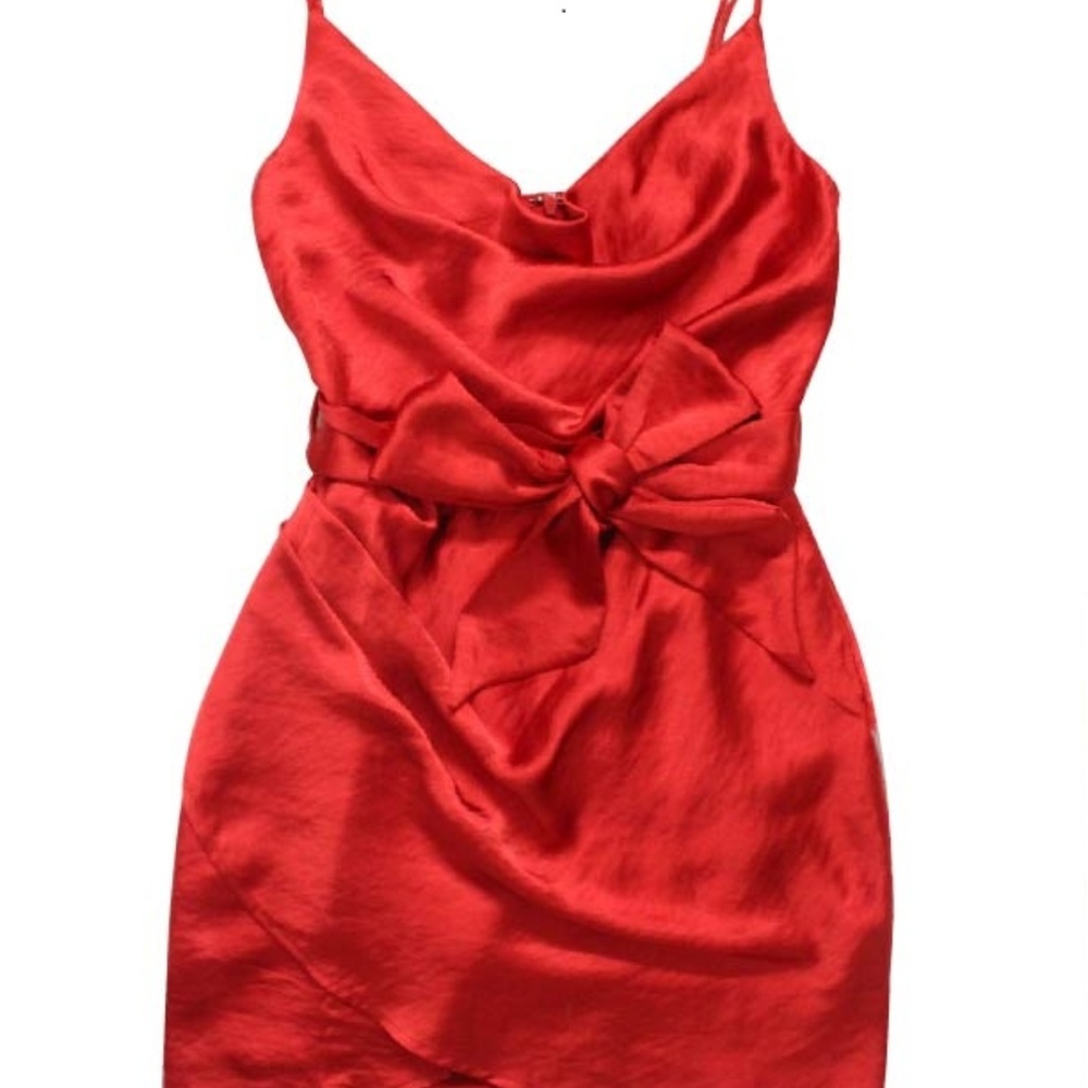 Red Satin Dress